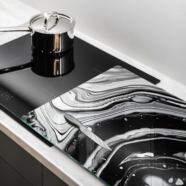 Glas Ceranfeldabdeckung Tintenabstraktion