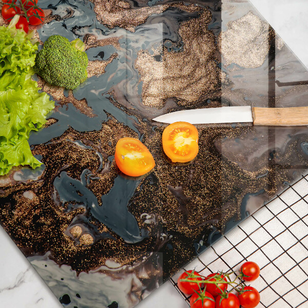 Glas Ceranfeldabdeckung Goldene Felsstruktur