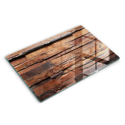 Glas Herdabdeckplatte Dekorative Holzbretter