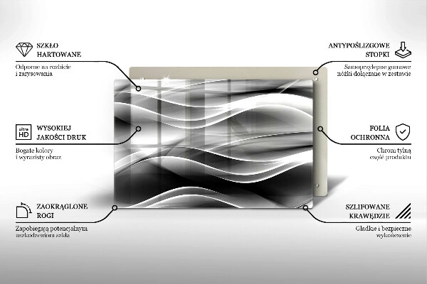 Glas Ceranfeldabdeckung Abstraktion sanfte Linien