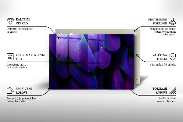 Glas Ceranfeldabdeckung Neonfedern