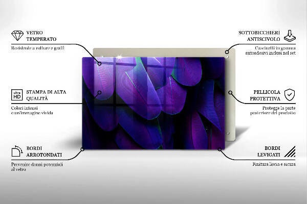 Glas Ceranfeldabdeckung Neonfedern