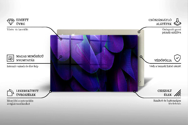 Glas Ceranfeldabdeckung Neonfedern