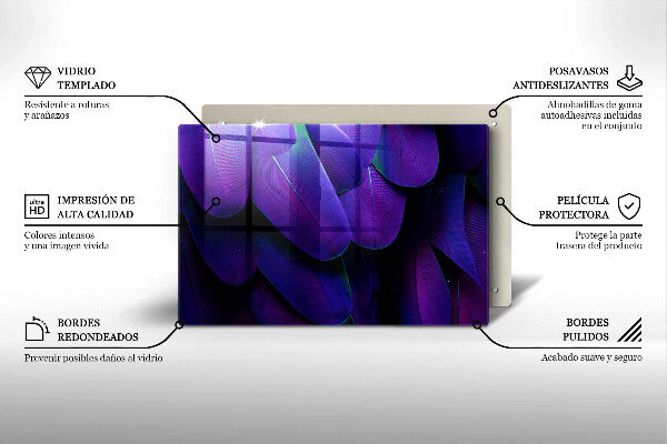 Glas Ceranfeldabdeckung Neonfedern