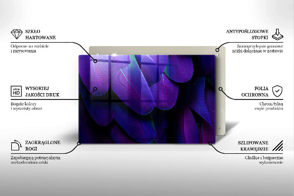 Glas Ceranfeldabdeckung Neonfedern