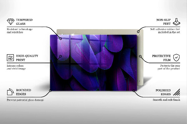 Glas Ceranfeldabdeckung Neonfedern