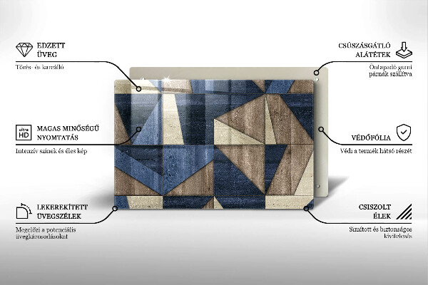 Glas Ceranfeldabdeckung Geometrische Abstraktion