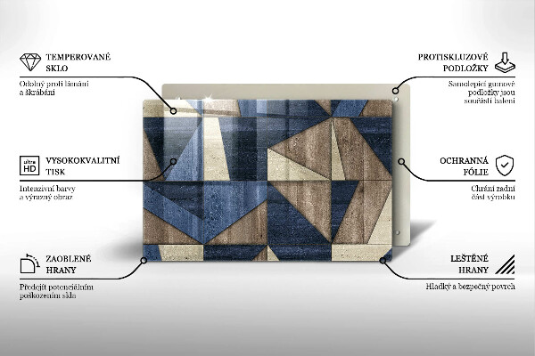 Glas Ceranfeldabdeckung Geometrische Abstraktion