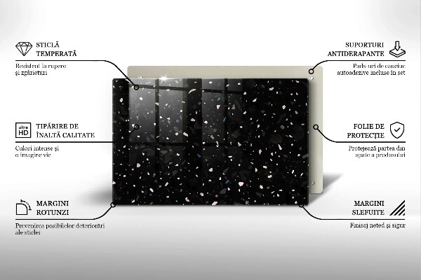 Glas Ceranfeldabdeckung Dunkles Steinzeug