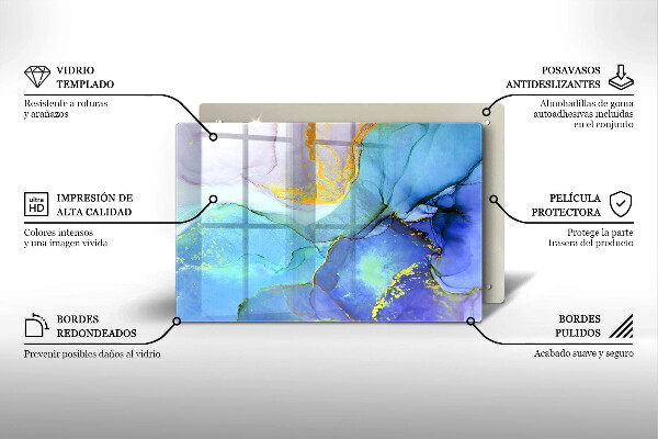Glas Ceranfeldabdeckung Gebrochener Goldstein