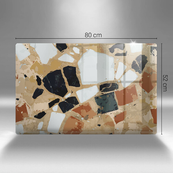 Glas Ceranfeldabdeckung Dekorativer Steinteller