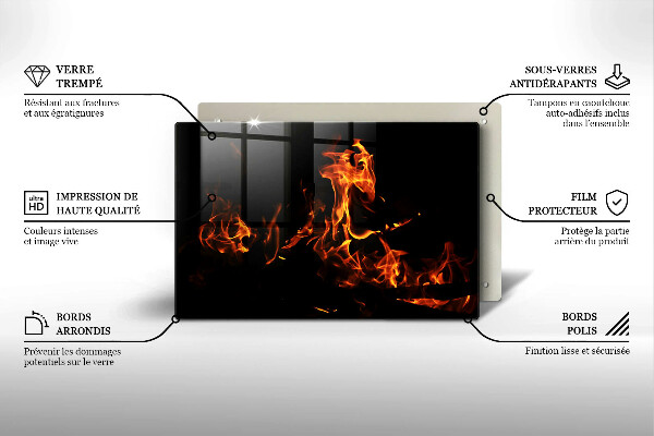 Glas Ceranfeldabdeckung Zünde eine lebendige Flamme an
