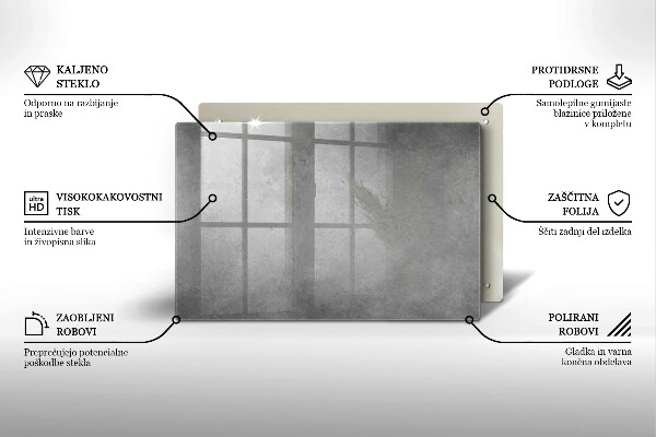 Glas Herdabdeckplatte Betonbeschaffenheitshintergrund