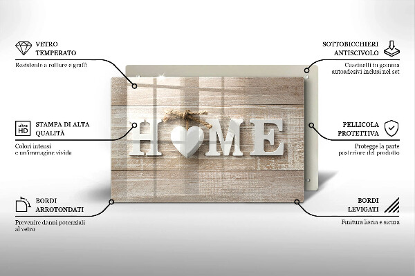 Glas Herdabdeckplatte Home