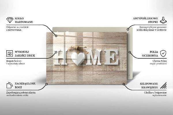 Glas Herdabdeckplatte Home