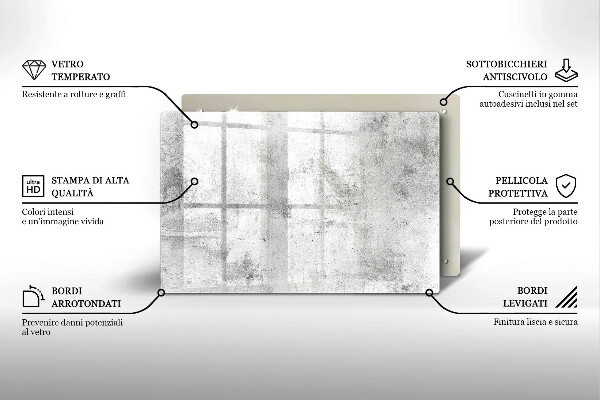Glas Ceranfeldabdeckung Betonstruktur