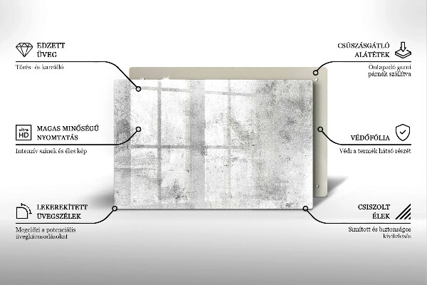 Glas Ceranfeldabdeckung Betonstruktur