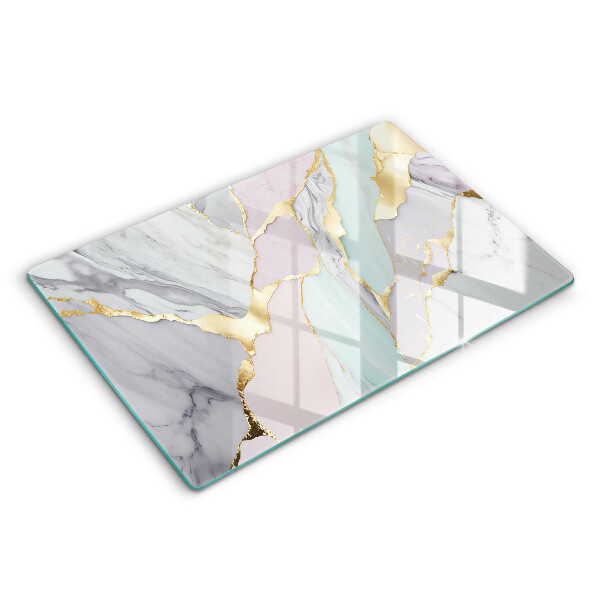 Glas Ceranfeldabdeckung Pastellmarmor