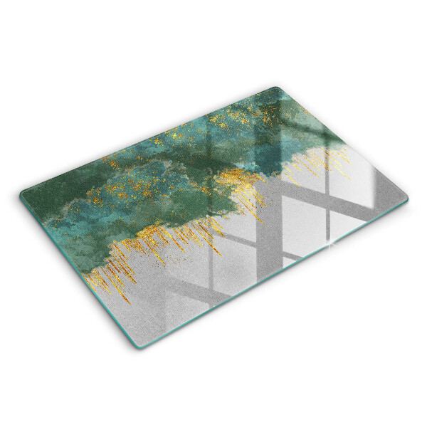 Glas Ceranfeldabdeckung Abstraktion mit Gold
