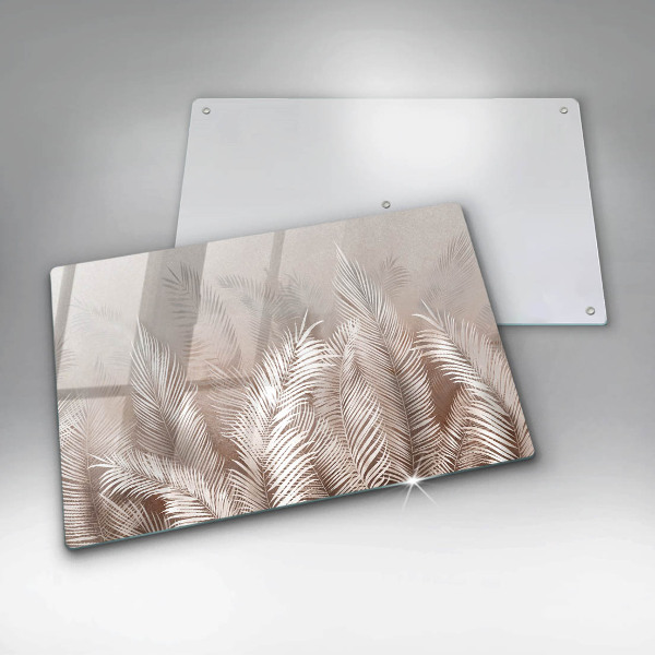 Glas Ceranfeldabdeckung Boho-Vegetationsblätter