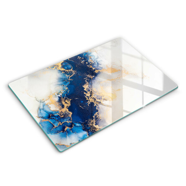 Glas Ceranfeldabdeckung Abstraktion mit Blau