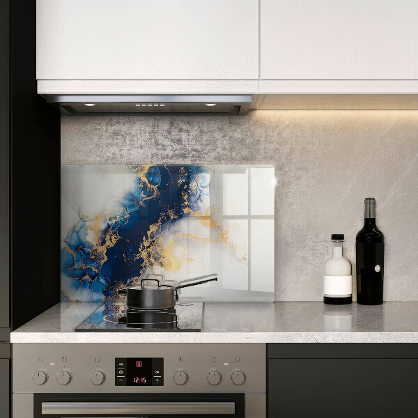 Glas Ceranfeldabdeckung Abstraktion mit Blau