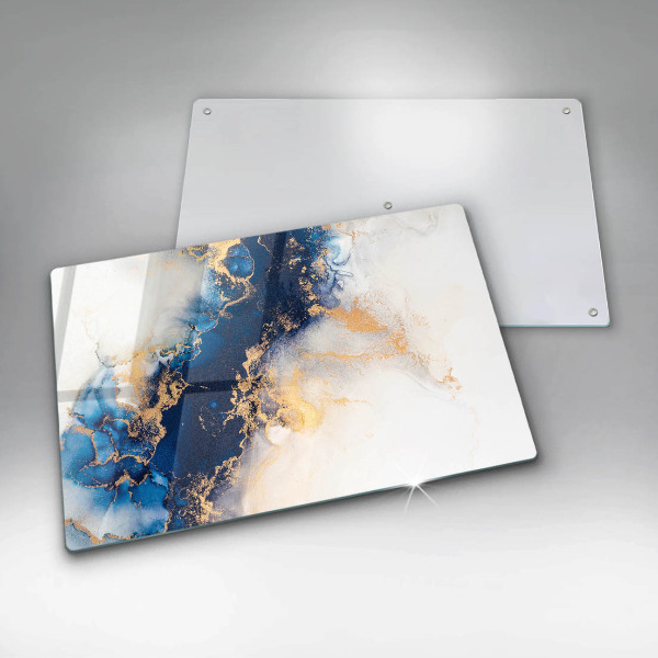 Glas Ceranfeldabdeckung Abstraktion mit Blau