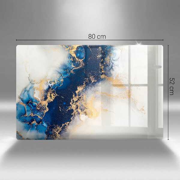 Glas Ceranfeldabdeckung Abstraktion mit Blau