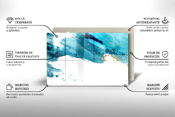 Glas Ceranfeldabdeckung Blaue Flecken
