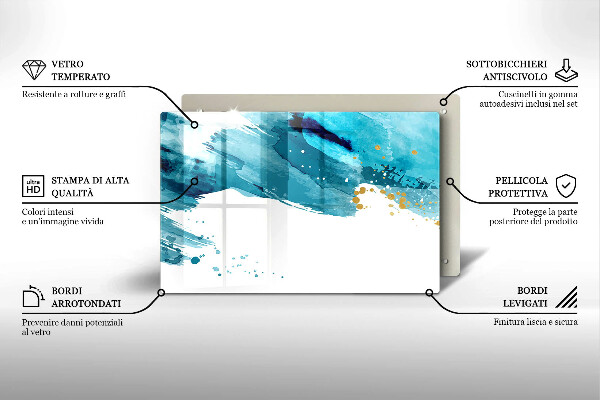 Glas Ceranfeldabdeckung Blaue Flecken