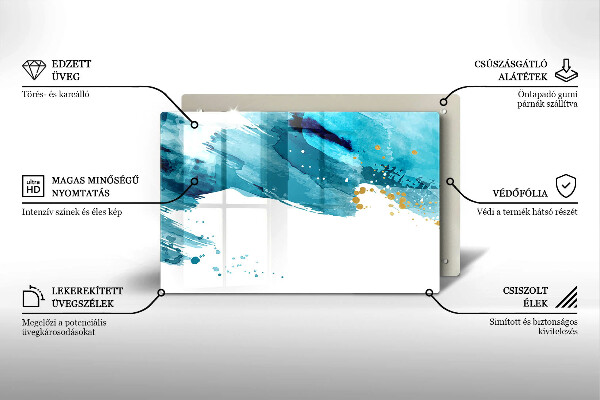 Glas Ceranfeldabdeckung Blaue Flecken