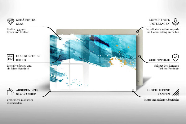 Glas Ceranfeldabdeckung Blaue Flecken