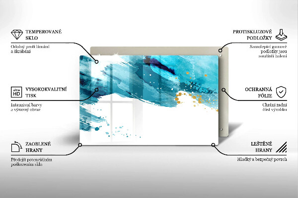 Glas Ceranfeldabdeckung Blaue Flecken