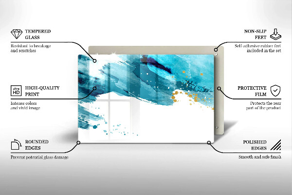 Glas Ceranfeldabdeckung Blaue Flecken