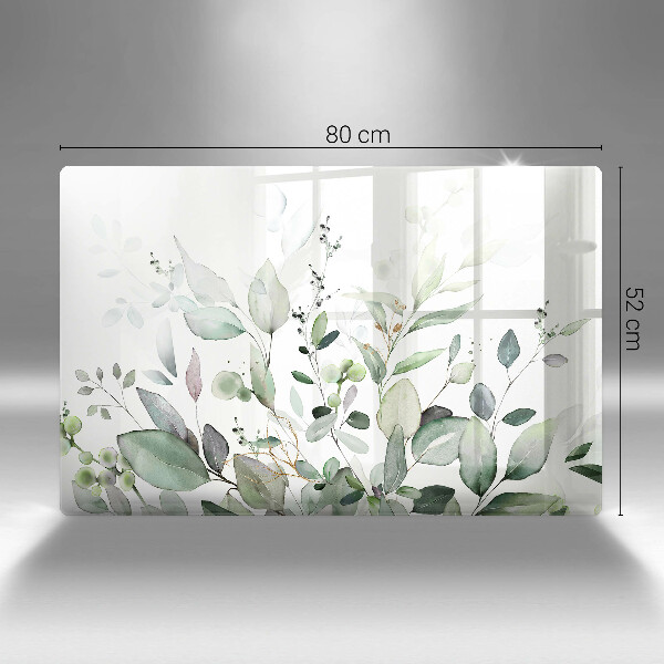 Glas Ceranfeldabdeckung Aquarellpflanzen