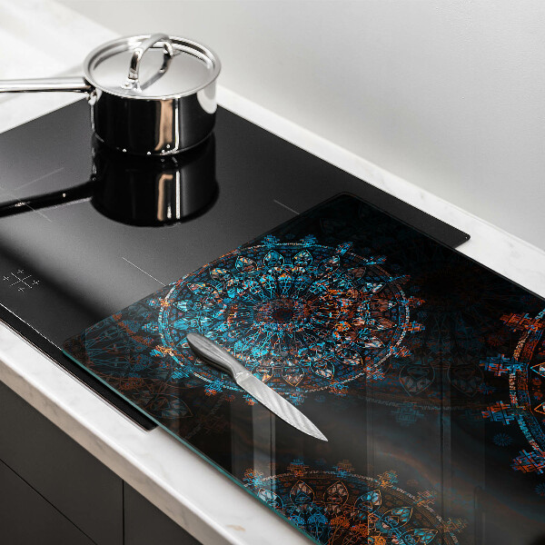 Glas Ceranfeldabdeckung Boho-Vintage-Räder