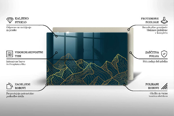 Glas Ceranfeldabdeckung Abstrakte Berge