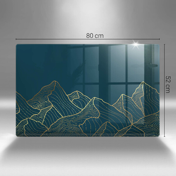 Glas Ceranfeldabdeckung Abstrakte Berge