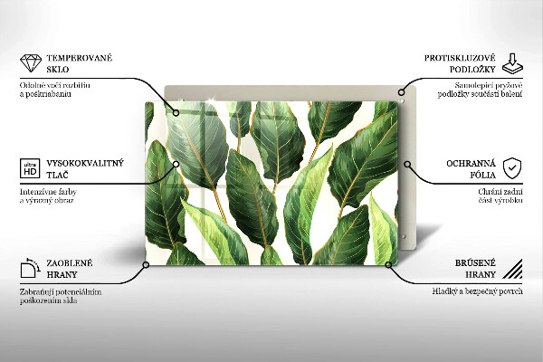 Glas Ceranfeldabdeckung Bananenblätter