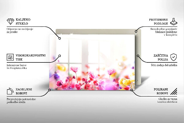 Glas Ceranfeldabdeckung Blumenwiese