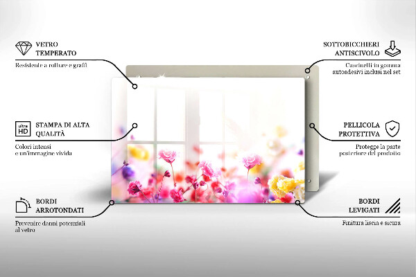 Glas Ceranfeldabdeckung Blumenwiese
