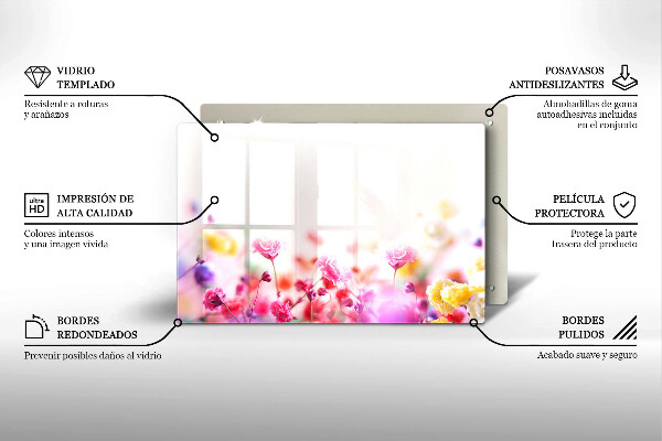 Glas Ceranfeldabdeckung Blumenwiese