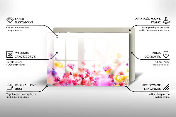 Glas Ceranfeldabdeckung Blumenwiese