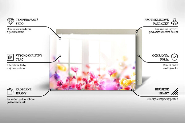 Glas Ceranfeldabdeckung Blumenwiese