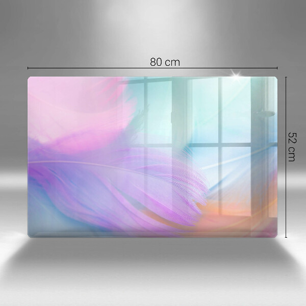 Glas Ceranfeldabdeckung Pastellfedern