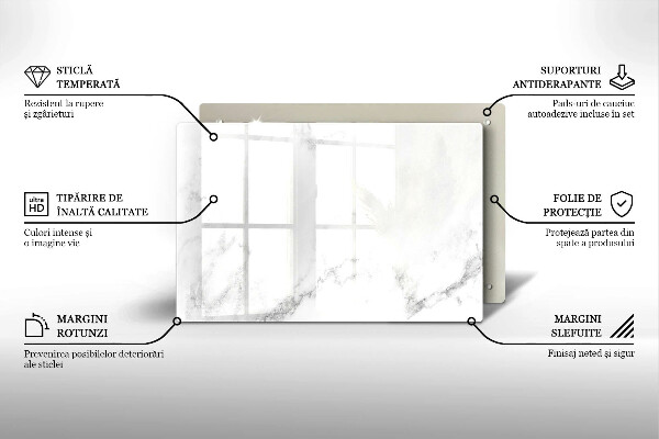 Glas Ceranfeldabdeckung Moderner Marmor