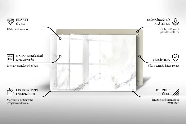Glas Ceranfeldabdeckung Moderner Marmor