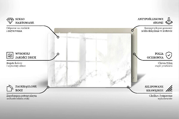 Glas Ceranfeldabdeckung Moderner Marmor