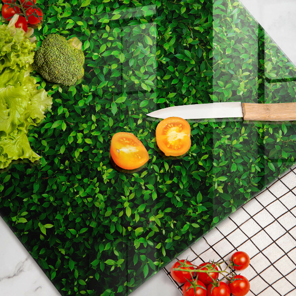 Glas Ceranfeldabdeckung Pflanze mit kleinen Blättern