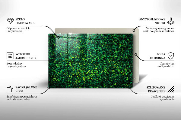Glas Ceranfeldabdeckung Pflanze mit kleinen Blättern